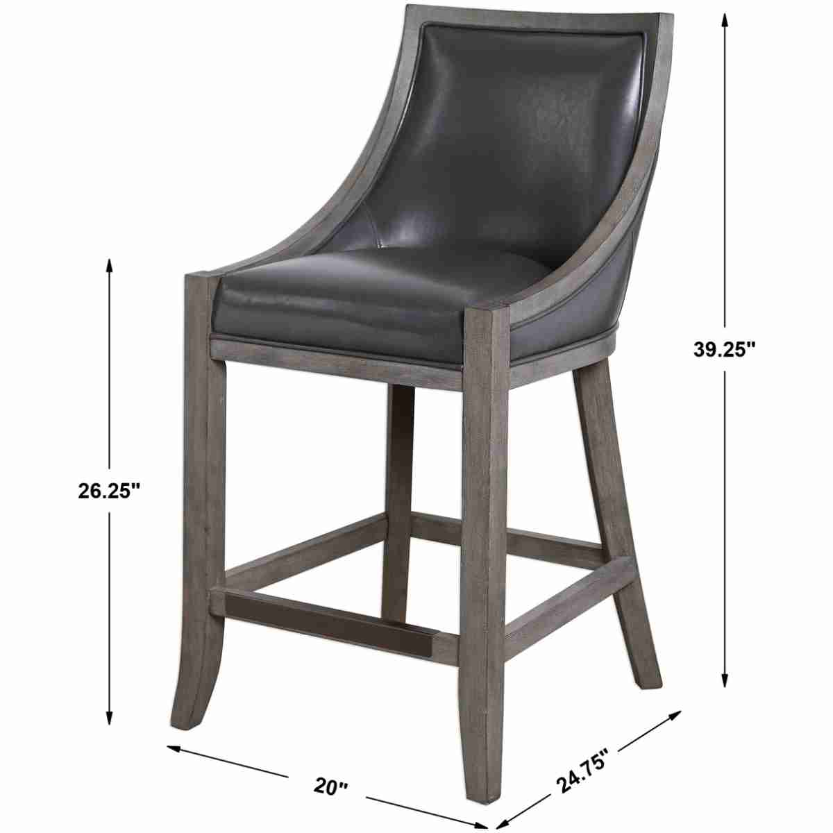 Elowen Leather Counter Stool