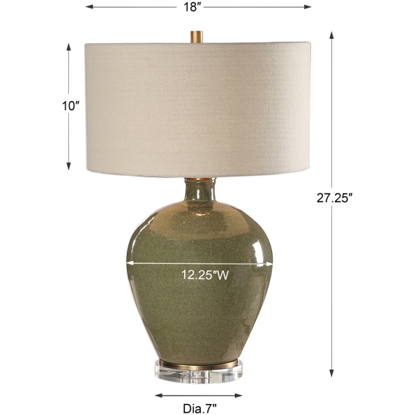 Elva Emerald Table Lamp