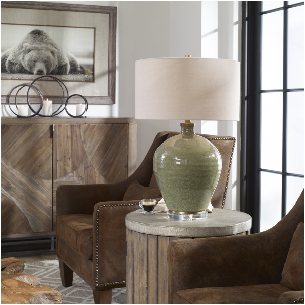 Uttermost Elva Emerald Table Lamp