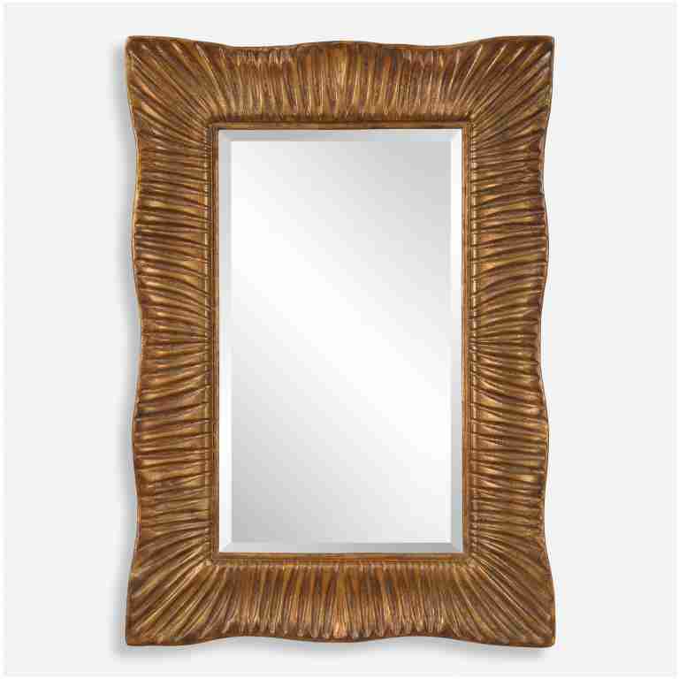 Emerson-Scalloped Antique Gold Mirror