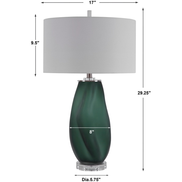 Esmeralda Green Glass Table Lamp