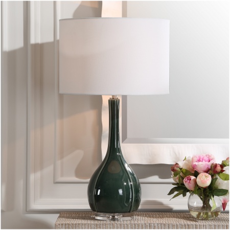 Uttermost Essex Green Glass Table Lamp