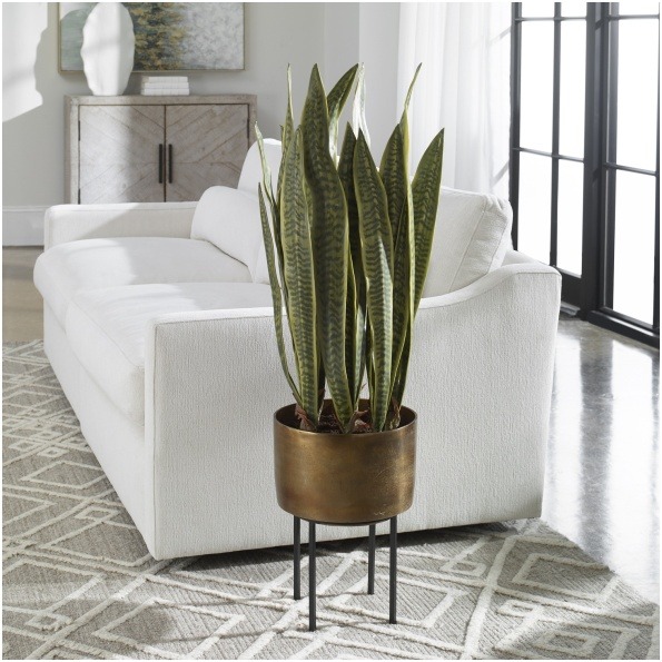 Uttermost Fasita Brass Planter 2 Cartons