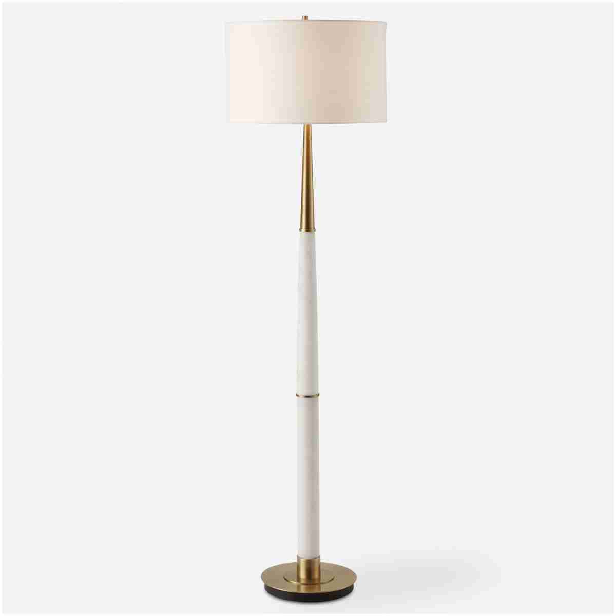 Faro-White Marble Floor Lamp