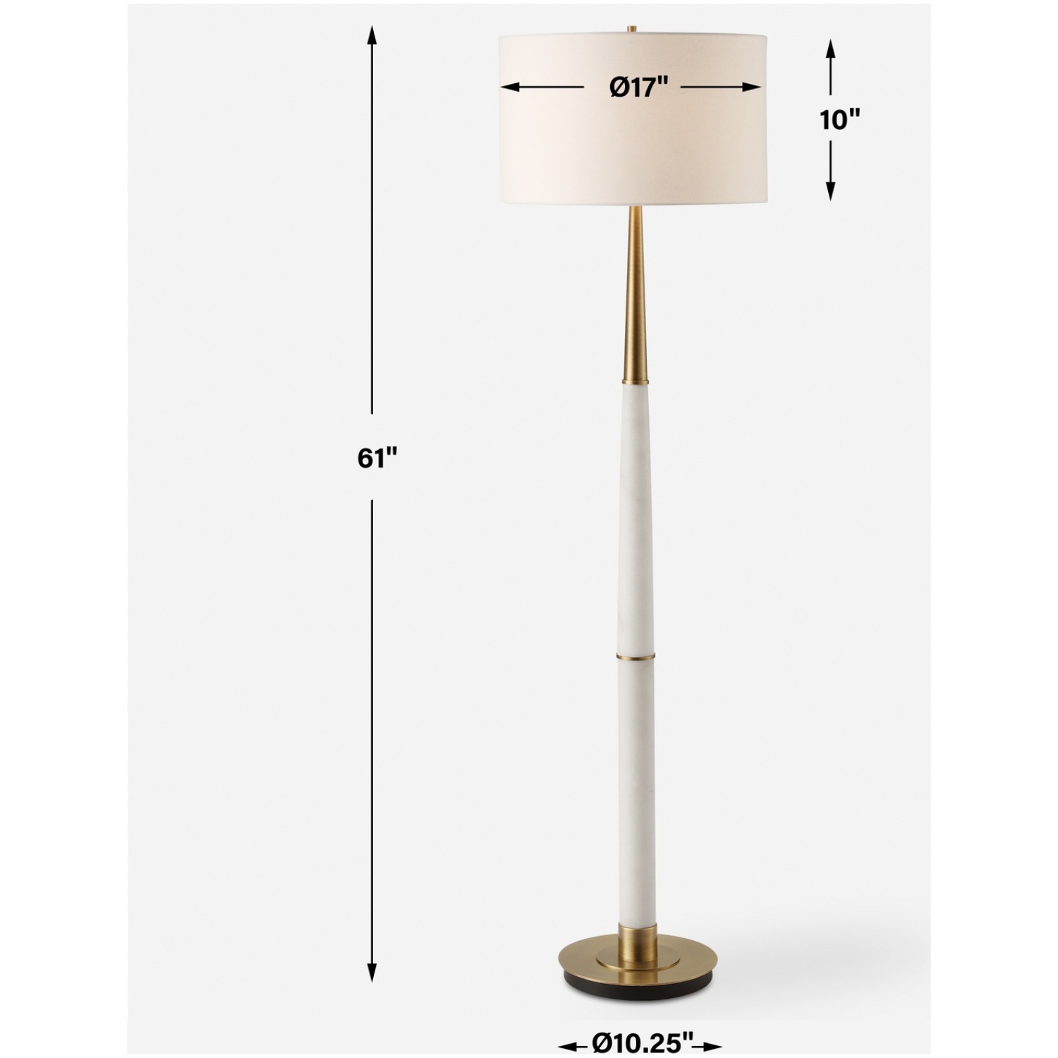 Faro White Marble Floor Lamp