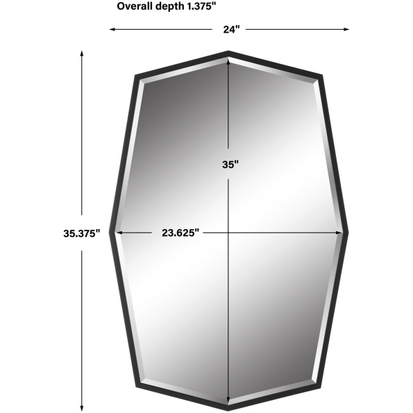 Facet Octagonal Iron Mirror