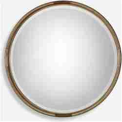 Finnick-Iron Coil Round Mirror