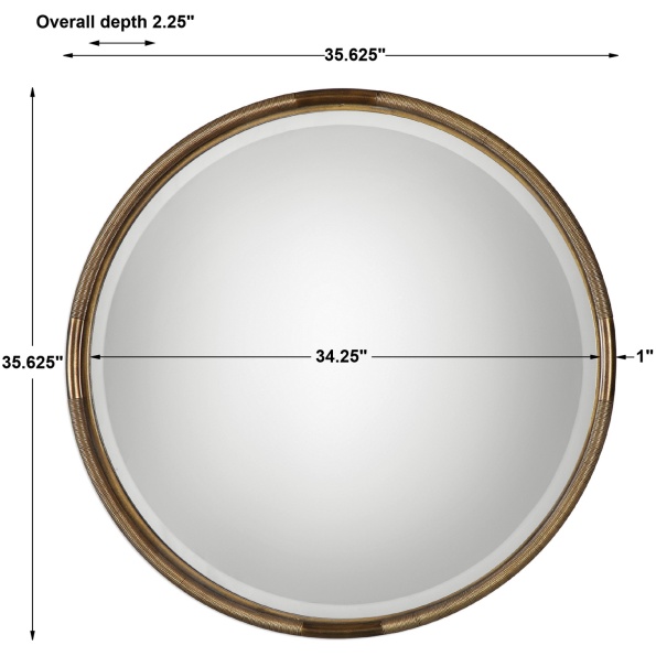 Finnick Iron Coil Round Mirror