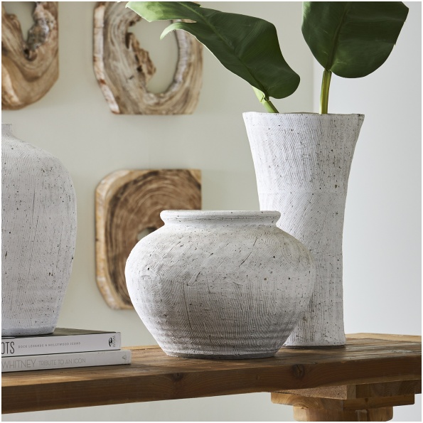 Uttermost Floreana Tall White Vase