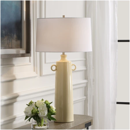 Uttermost Florero Pale Yellow Table Lamp