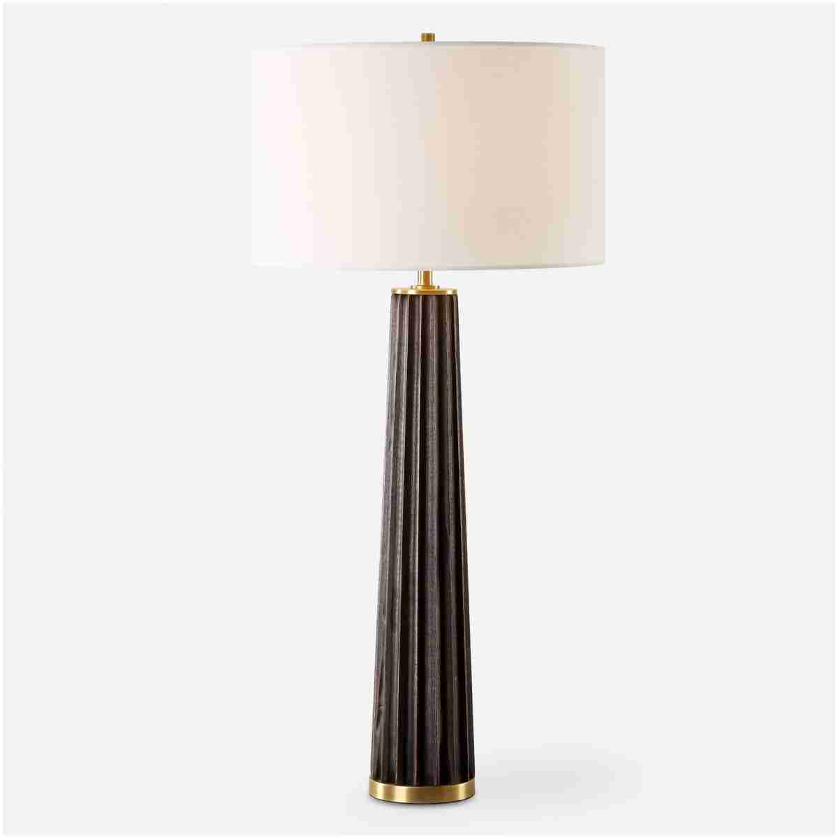 Forage-Dark Scalloped Table Lamp