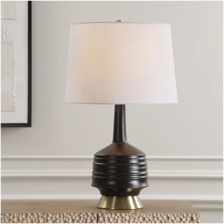 Uttermost Foster Black Glaze Table Lamp