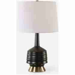 Foster-Black Glaze Table Lamp