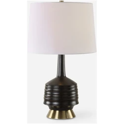 Foster-Black Glaze Table Lamp