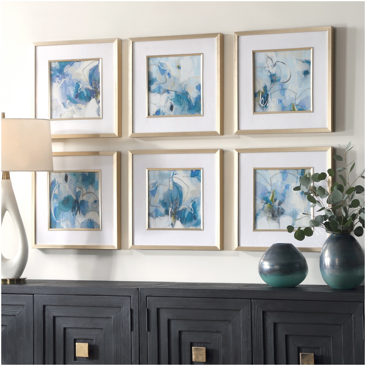 Fresh Start Blue Abstract Prints