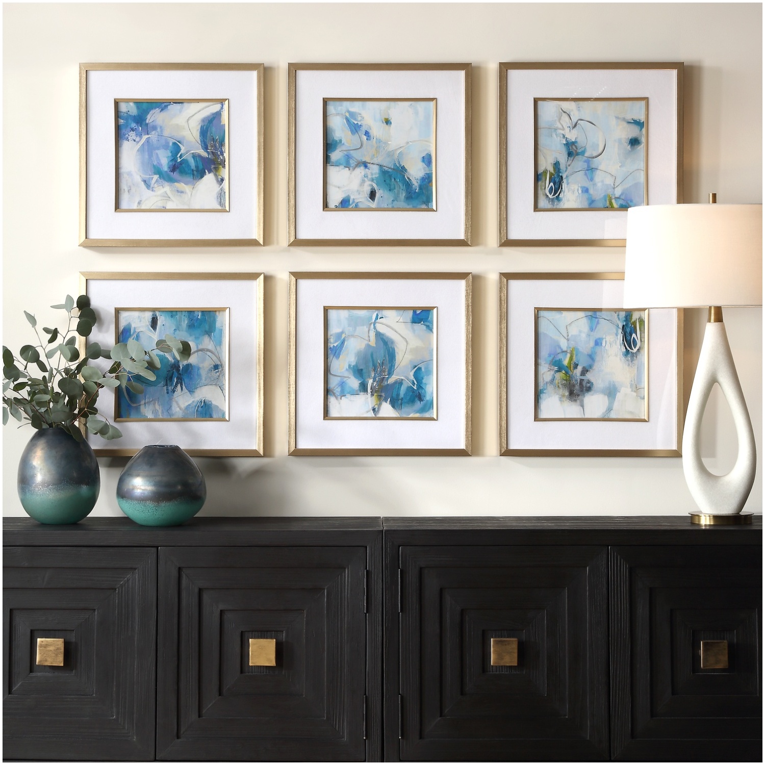 Uttermost Fresh Start Blue Abstract Prints