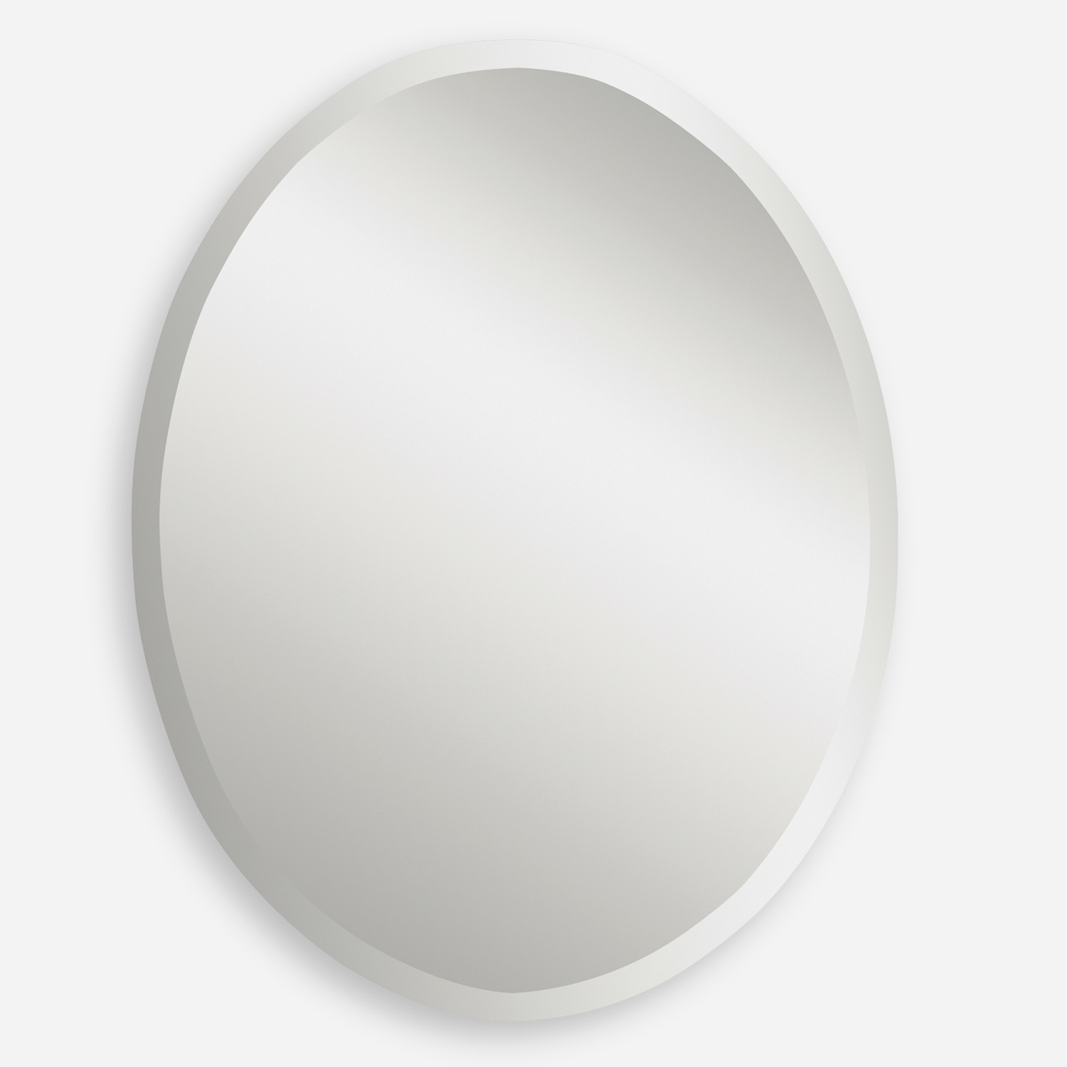 Frameless-Frameless Vanity Oval Mirrors