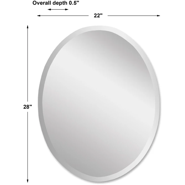 Frameless Vanity Oval Mirror