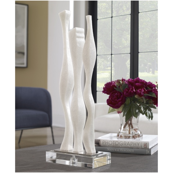 Uttermost Gale White Marble Sculpture