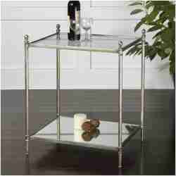 Uttermost Gannon Mirrored Glass End Table