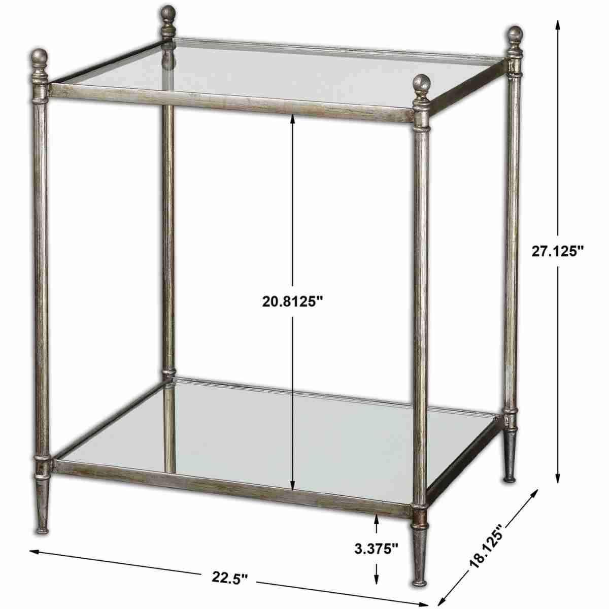 Gannon Mirrored Glass End Table