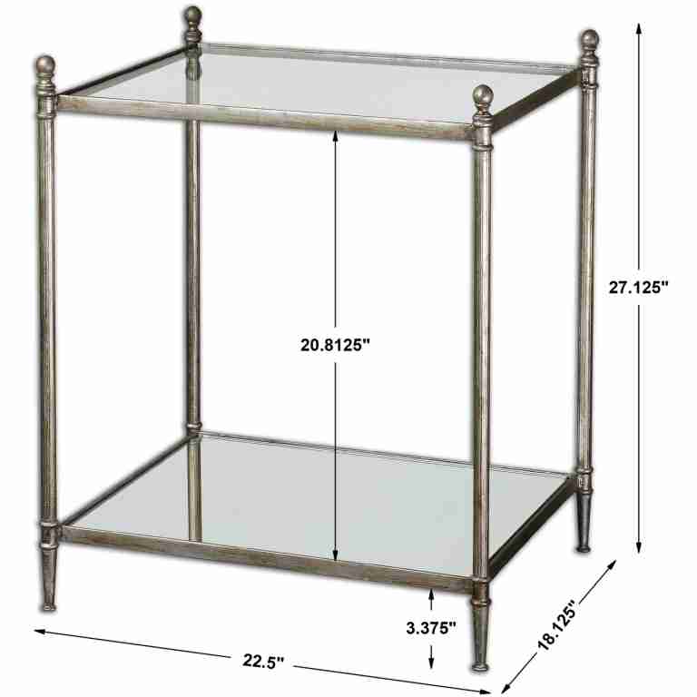 Gannon Mirrored Glass End Table