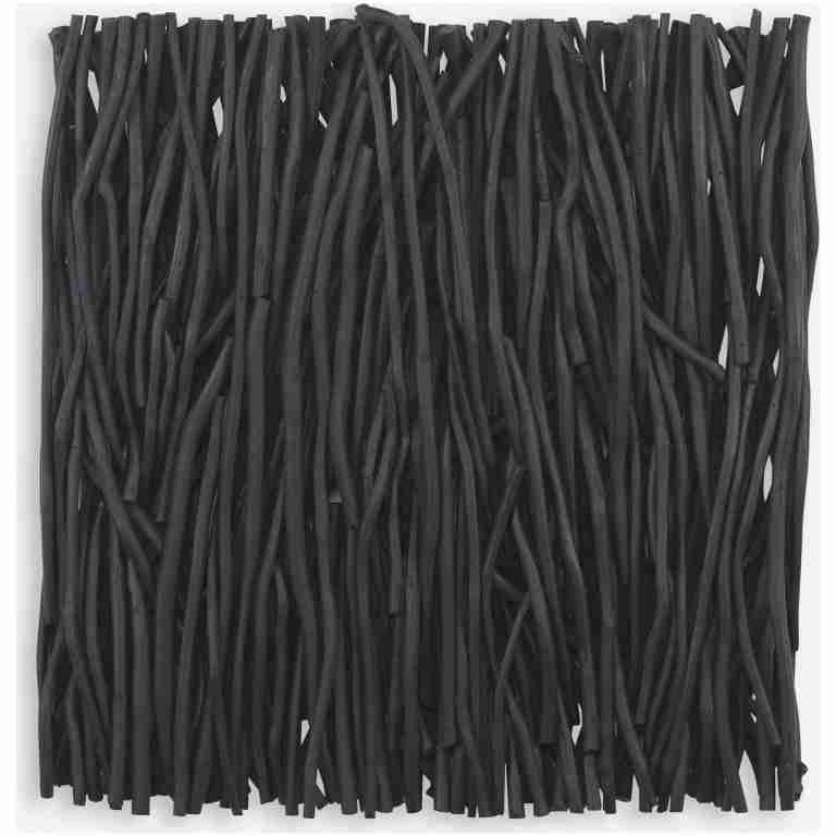 Gathered Teak-Black Wood Wall Décor