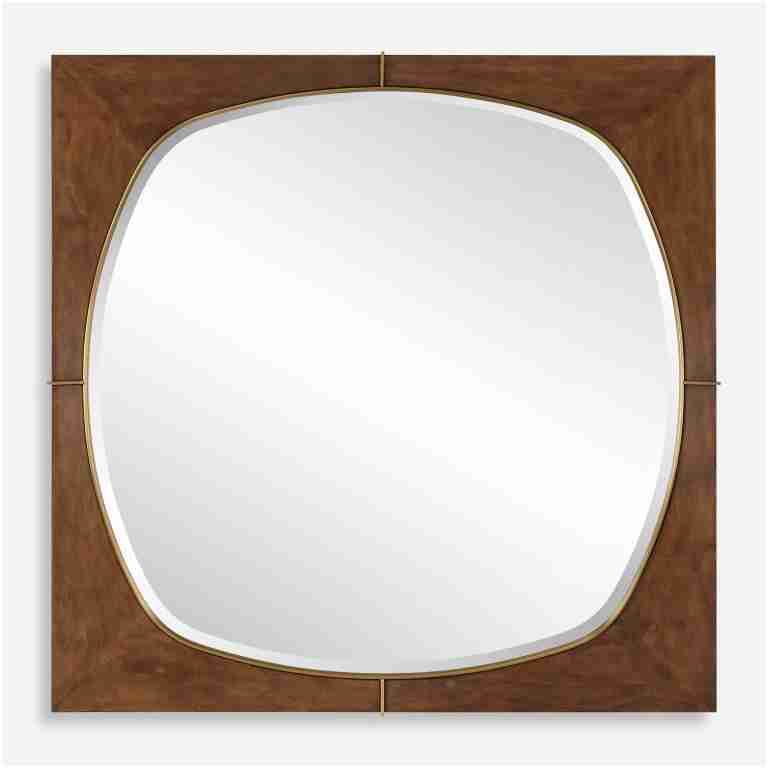 Garonne-Square Walnut Mirror