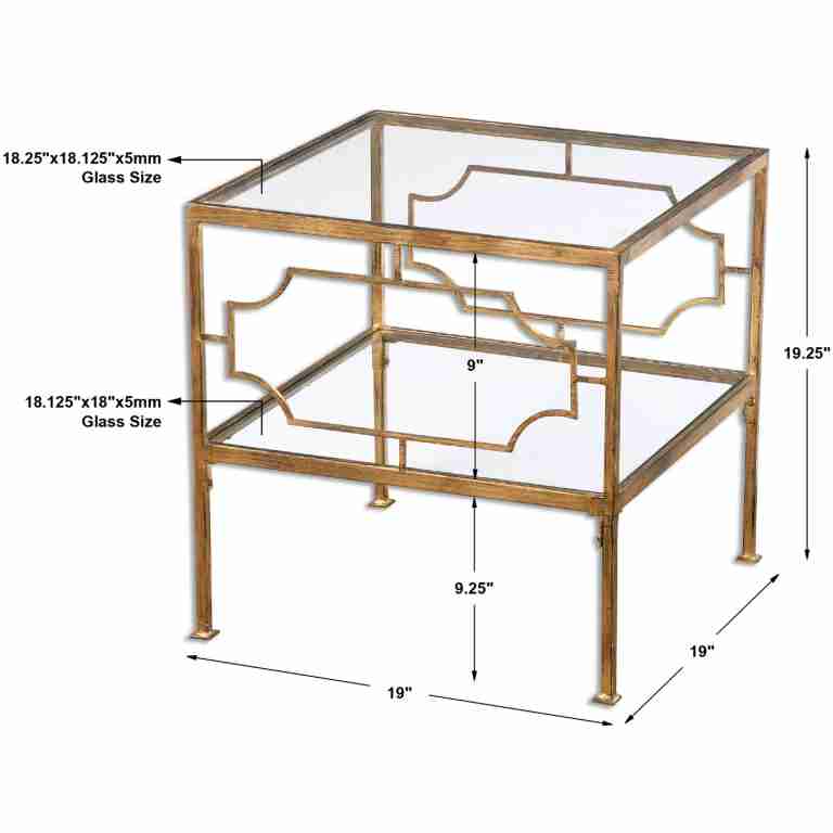 Genell Gold Cube Table