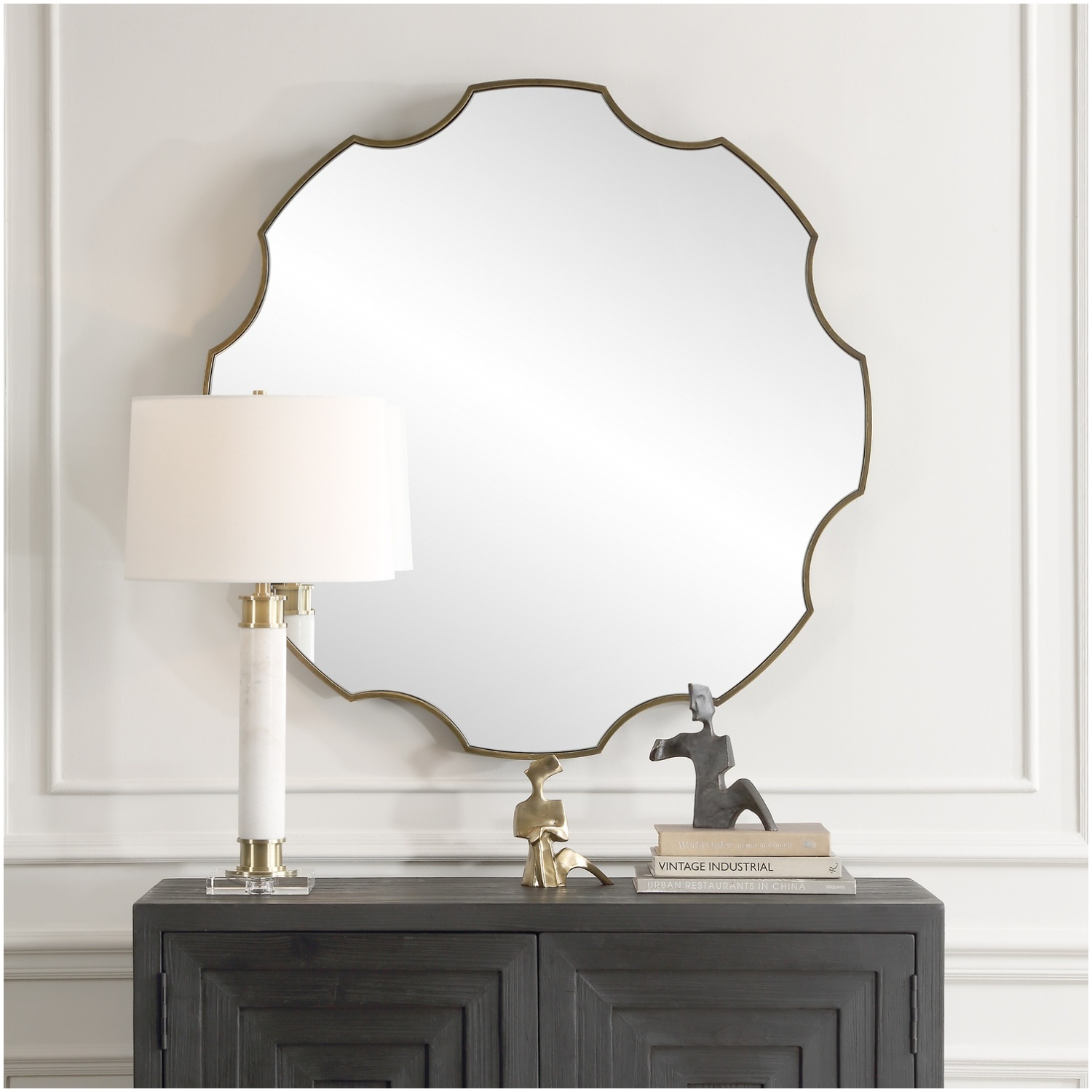 Uttermost Gearing Up Bronze Mirror