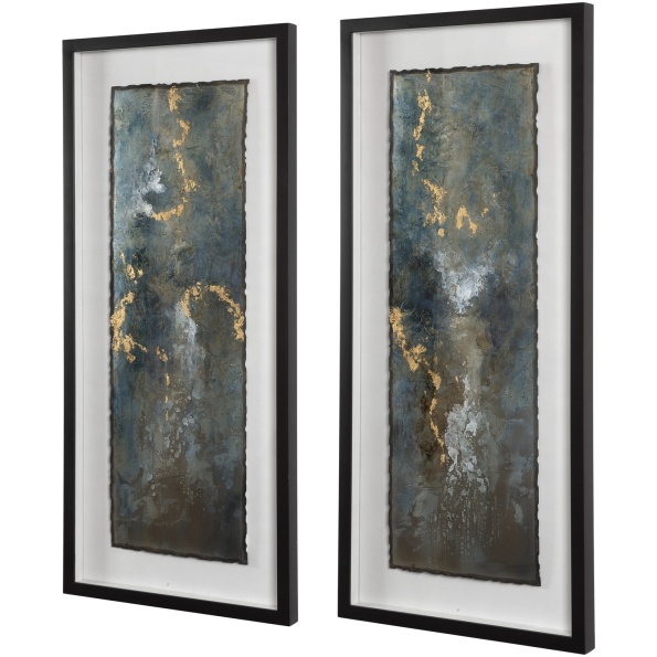 Glimmering Agate Abstract Prints