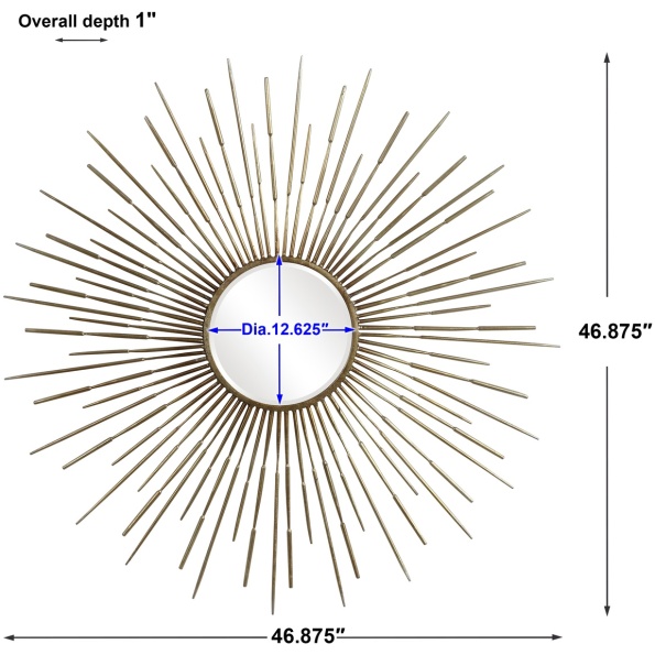 Golden Rays Starburst Mirror