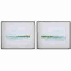 Green Ribbon Coast-Abstract Coastal Prints