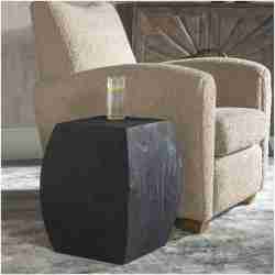 Uttermost Grove Black Wooden Accent Stool