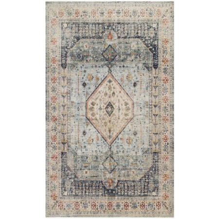 GRANDMOTHER BLUE/ANT. IVORY Area Rug Ft Worth