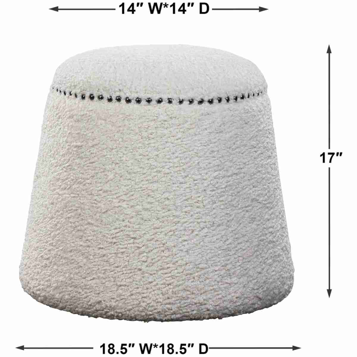 Gumdrop White Ottoman