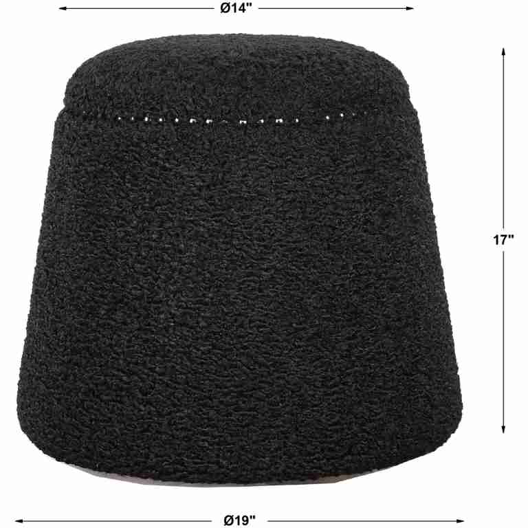 Gumdrop Black Ottoman