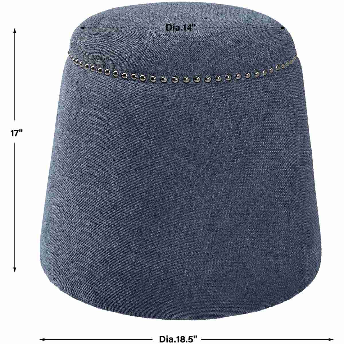 Gumdrop Denim Ottoman