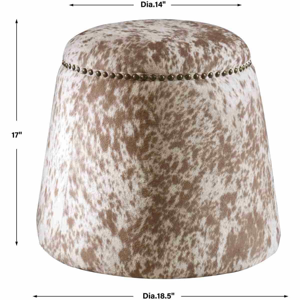 Gumdrop Cow Hide Ottoman