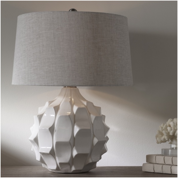 Uttermost Guerina Scalloped White Lamp