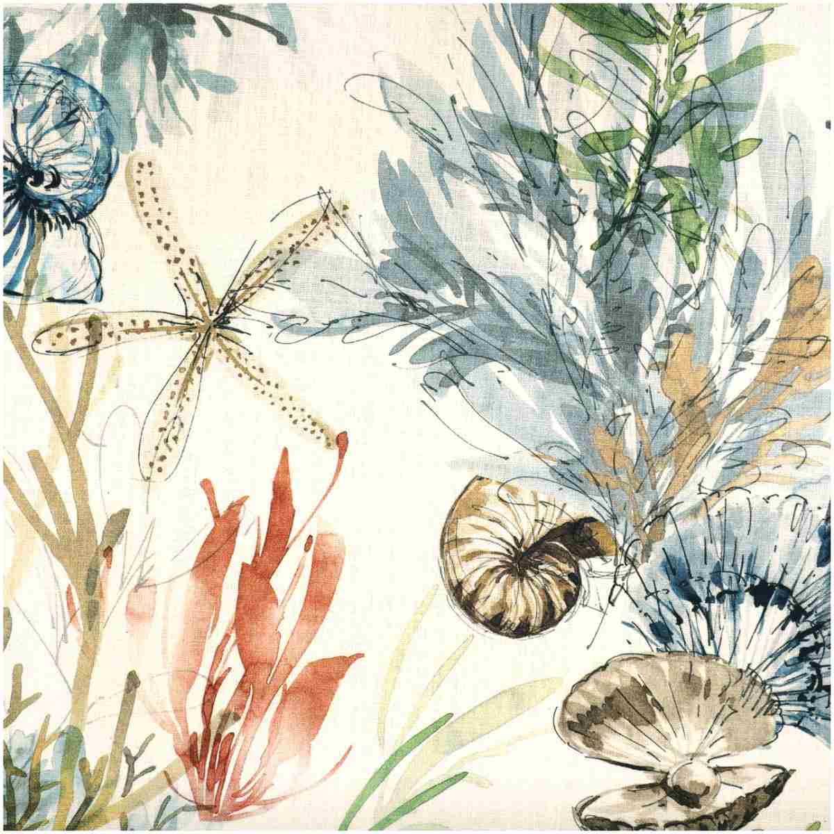 H-Lowtide/Natural - Prints Fabric Suitable For Drapery