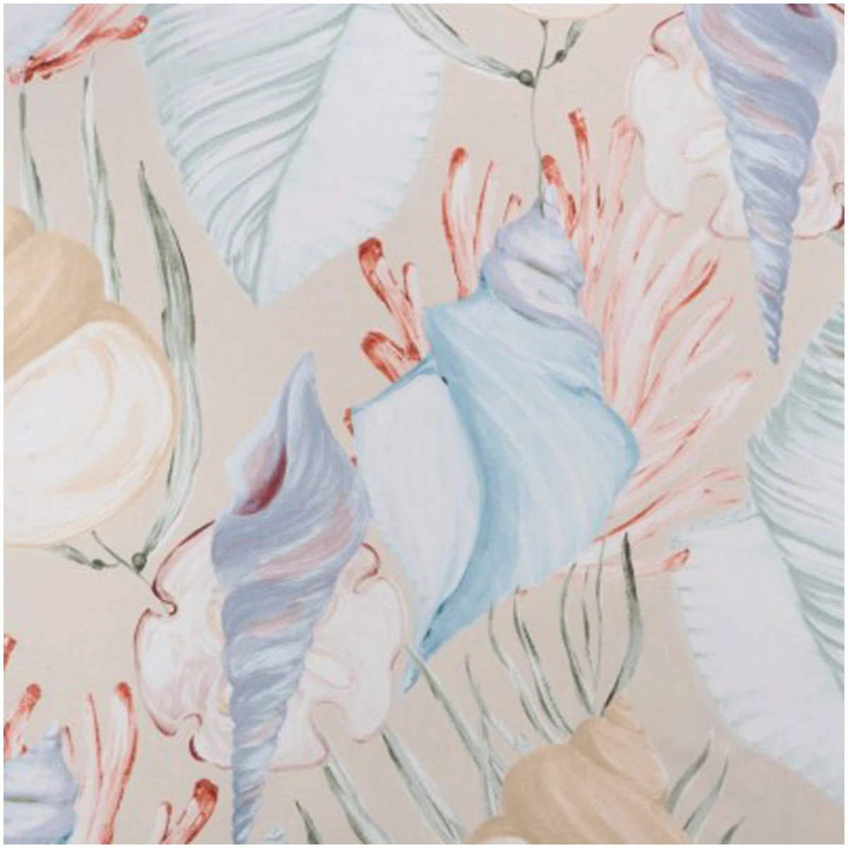 H-Seashells/Multi - Prints Fabric Suitable For Drapery