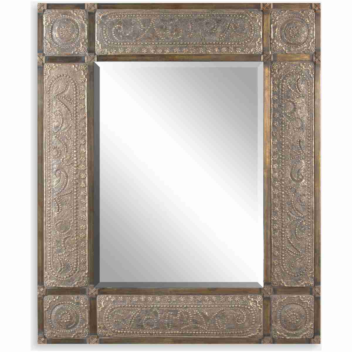 Harvest Serenity-Large Distressed Champagne Mirrors