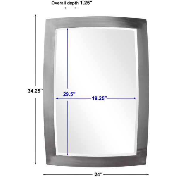 Haskill Brushed Nickel Mirror