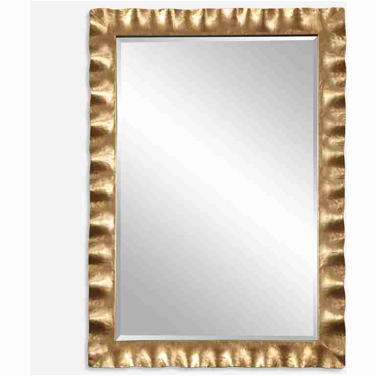 Haya-Scalloped Gold Mirror