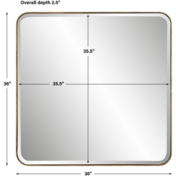 Hampshire Square Gold Mirror