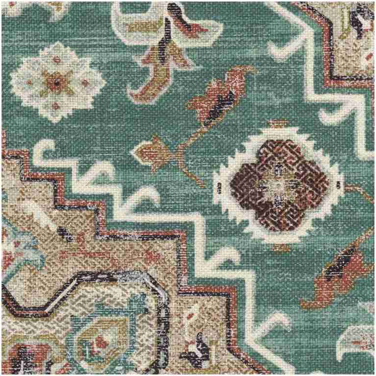 Haya/Teal - Prints Fabric Suitable For Drapery