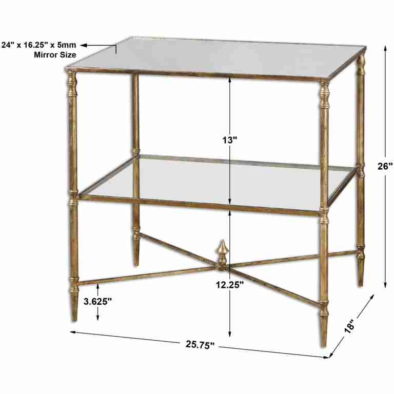 Henzler Mirrored Glass Lamp Table