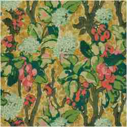 HELOM/GREEN - Prints Fabric Suitable For Drapery