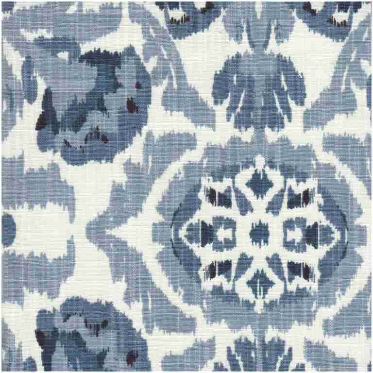 Henzy/Blue - Prints Fabric Suitable For Drapery